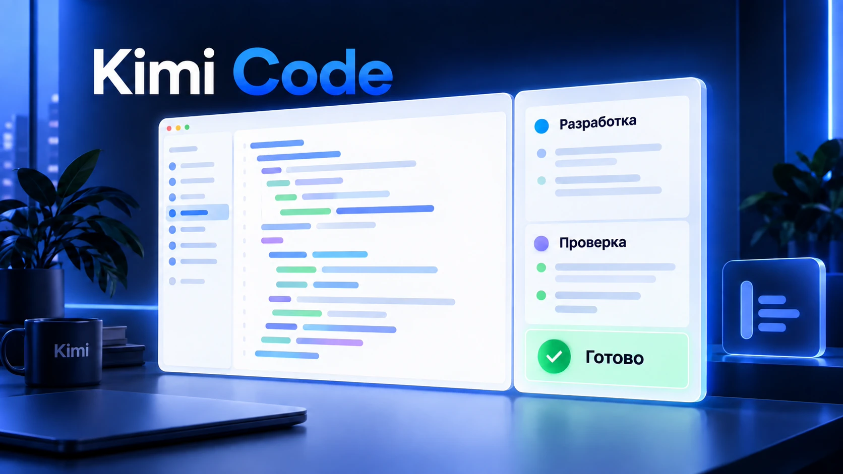 Пример работы с программным кодом и проверками в Kimi