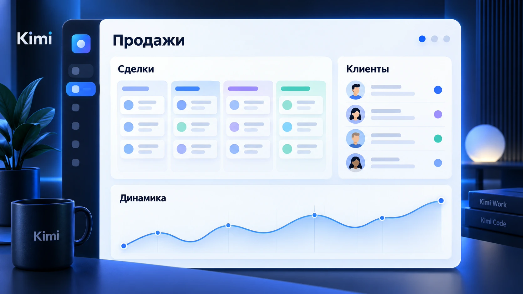 Панель с русскоязычными графиками и анализом продаж